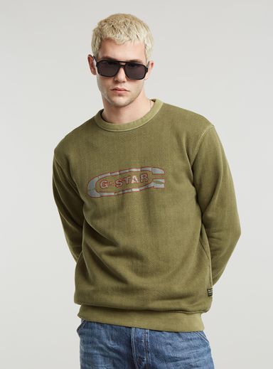 Sudadera Destroyed G Logo Washed